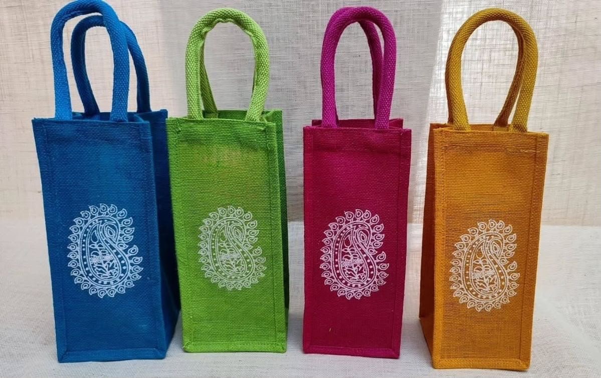 Paisley Print Bottle Bag